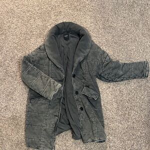 Obey charcoal mid length coat